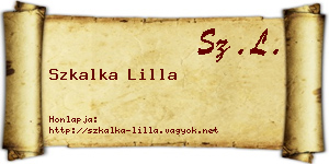 Szkalka Lilla névjegykártya